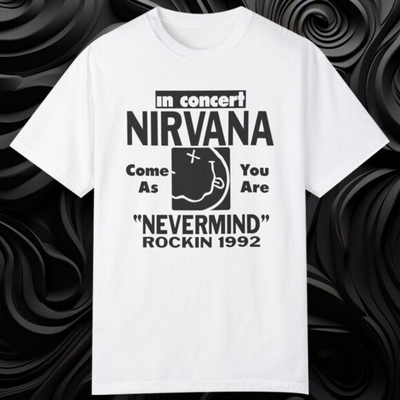 Nirvana Nevermind 1992 Concert Rock Band Music Fan Streetwear Graphic T-Shirt - Picture 1 of 5